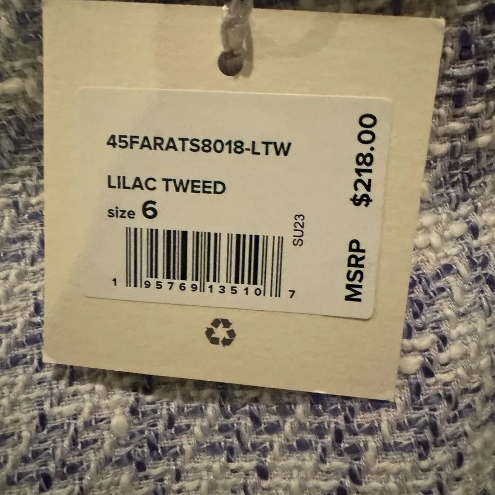 *NWT* Favorite Daughter First Wife Mini Skirt Sz 6 Preppy Tweed Plaid Timeless